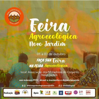 Feira agroecológica será neste fim de semana no Conjunto Novo Jardim