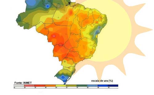 Onda de calor e baixa umidade marcam semana na maior parte do país