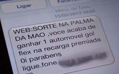Estelionatários praticam golpe da mensagem premiada em Maceió