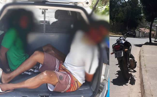 SMTT apreende dupla transitando com motocicleta roubada em São Miguel dos Campos