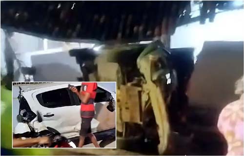 Ônibus escolar desgovernado atinge oito veículos no centro de Anadia