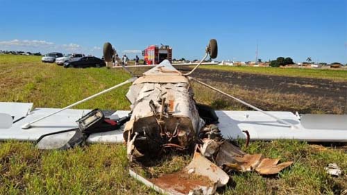 Acidente com monomotor deixa duas pessoas feridas em Minas Gerais