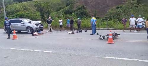 Motociclista morre após colidir contra carro na BR 104