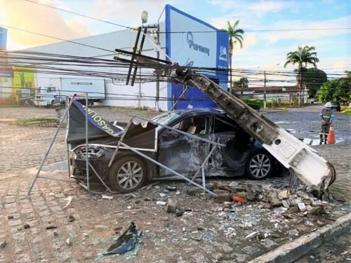Maceió lidera ranking de colisões de veículos com postes de rede elétrica