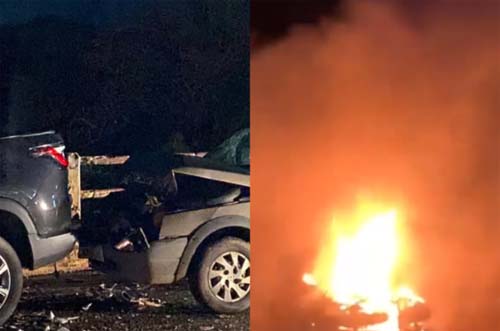 Policial é arremessado enquanto registrava ocorrência de acidente com vítima fatal após explosão de moto