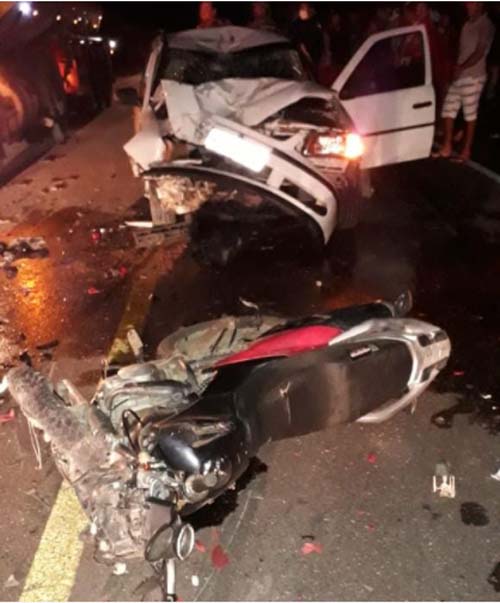 Colisão envolvendo carro e moto na BR-316 deixa uma pessoa morta em Dois Riachos
