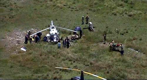 Helicóptero com cinco pessoas a bordo cai no Recreio dos Bandeirantes