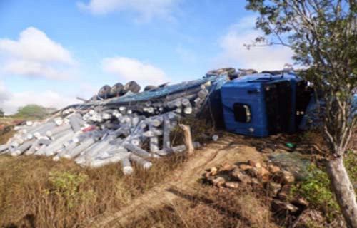 Capotamento deixa cinco feridos na AL-140, em Inhapi no Sertão de Alagoas