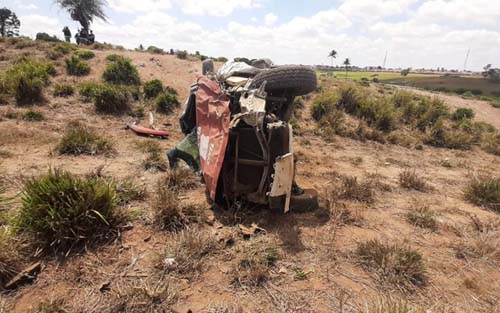 Viatura da PC capota em trecho da rodovia AL-115 e agente fica ferido