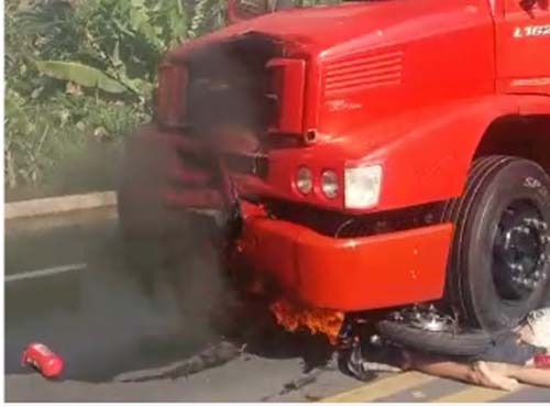 Acidente entre caminhão e moto deixa vítima fatal na BR-104