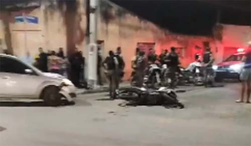 Motorista trafega na contramão e atropela policial que estava de moto em Arapíraca