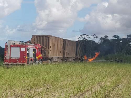 Pai e filho morrem após serem atropelados por caminhão de cana