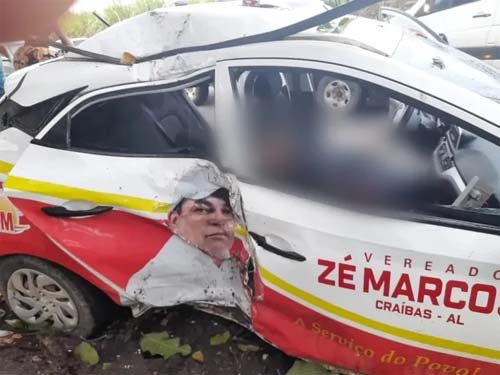Acidente com carro de vereador de Craíbas deixa dois mortos na AL-110