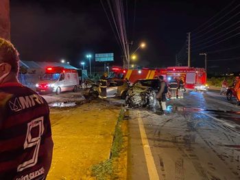 Vizinhos e amigos de casal morto em acidente provocado por condutor embriagado realizam protesto