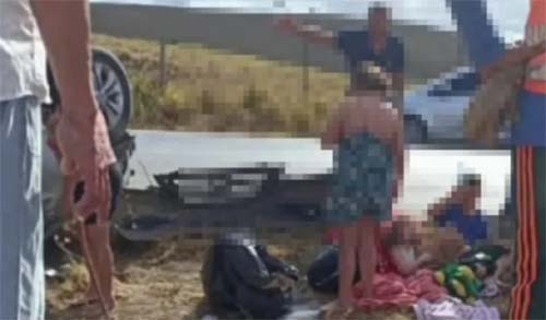 Motorista capota carro em Jundiá após perder controle da direção