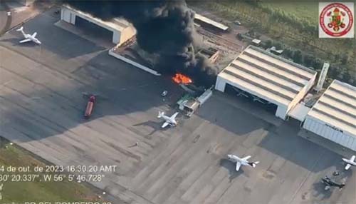 Veja o que se sabe sobre acidente que deixou 2 mortos após explosão de avião em aeroporto privado de Cuiabá