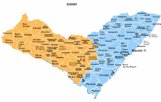 Em 2013: 140 Municípios brasileiros tiveram suas populações reduzidas, um foi em Alagoas
