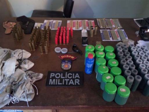 11º BPM realiza apreensão de grande quantidade de munições e artefatos bélicos em Coruripe
