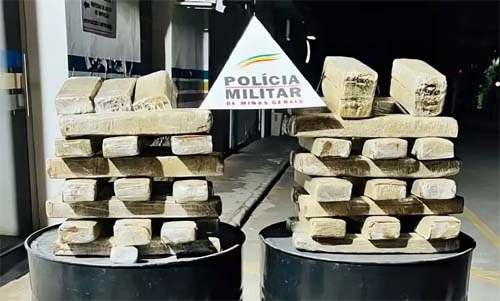 Casal que tentava embarcar com 40 barras de maconha para Alagoas é preso em Montes Claro