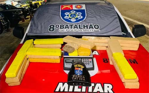 Fevereiro: em apenas três dias PM apreende mais de 27 kg de drogas