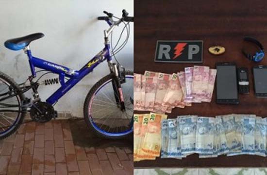 Polícia apreende menores com drogas, dinheiro e bicicleta furtada, no bairro Manoel Teles