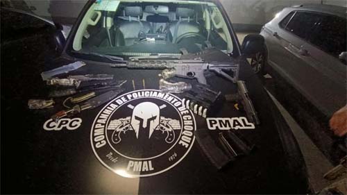 Companhia de Policiamento de Choque apreende fuzil e revólver em ações distintas na Cidade Universitária e no Jacintinho