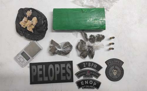 PM apreende duas armas e cinco quilos de drogas em ações na Zona da Mata Alagoana