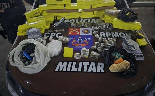PM/AL apreendeu 16 armas de fogo e quase 80 quilos de drogas
