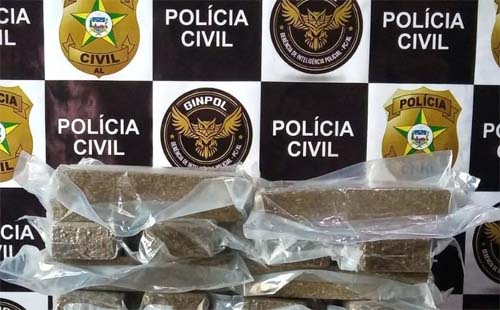 23 quilos de maconha embalada à vácuo são apreendidos em Arapiraca; três foram presos