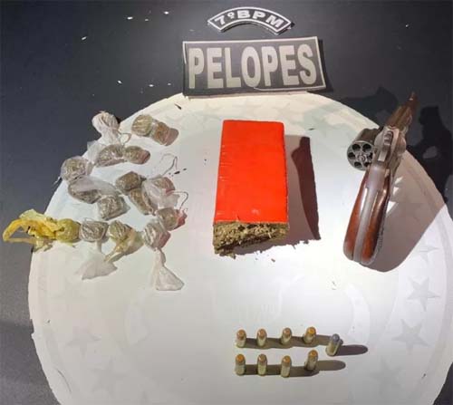 Jovem é preso e menor apreendido com arma e drogas em Santana do Ipanema