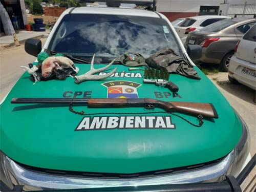 Armas utilizadas para caça ilegal são apreendidas em União dos Palmares