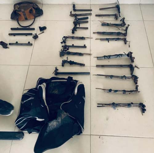 Militares do 2º BPM apreendem 23 armas de fabricação artesanal após roubo no Terminal Rodoviário de Murici