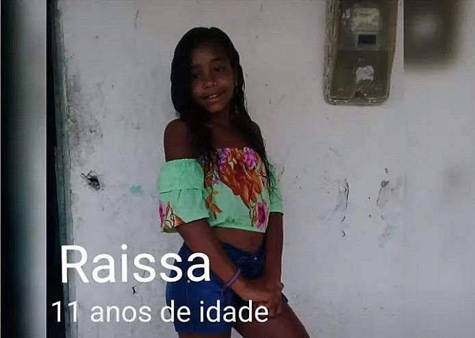 Caso Raíssa: Polícia investiga três suspeitos no assassinato de garota 