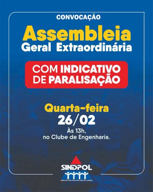 Policiais Civis de Alagoas Planejam Paralisação Após Falta de Acordo Sobre Carga Horária