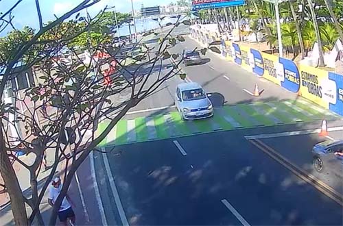 Sistema de Vigilância do DMTT Localiza Carro Envolvido em Acidente na Orla de Maceió