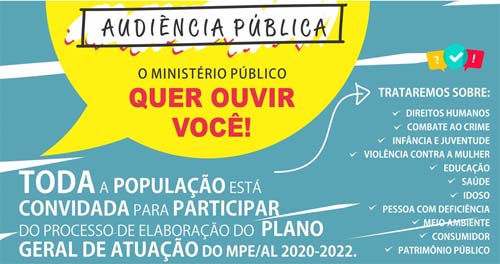 MPE/AL prepara plano de atuação e promoverá audiências públicas para ouvir população sobre demandas sociais