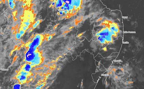 Semarh emite aviso de chuvas, raios e rajadas para o Litoral, Zona da Mata e Baixo São Francisco