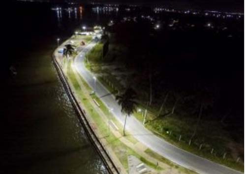 Barra nova, Massagueira e Poeira ganham lampadas de LED