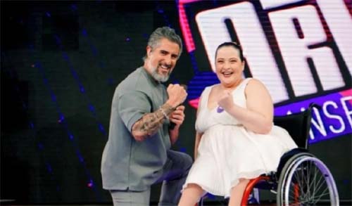 Única bailarina cadeirante de Alagoas, Bibi Amorim emociona no Caldeirao do Mion