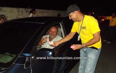 SMTT e Secretaria de Saúde realizaram blitz educativa nesta quinta feira à noite em União dos Palmares