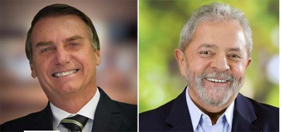 Bolsonaro e Lula são os presidenciáveis mais rejeitados, segundo o Ibope