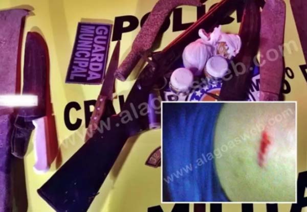 Idoso reage a prisão, fere guarda municipal com facão e atira em PM em Teotônio Vilela