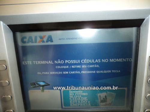 Agência da Caixa Ecônomica de União deixa clientes sem sacar nos caixas eletrônicos no fim de semana