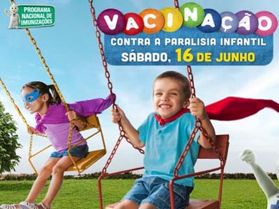 Campanha de vacinação contra a polio vai imunizar mais de 200 mil crianças