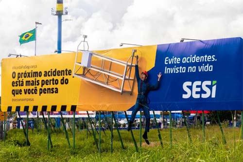 Campanha do SESI sobre segurança no trabalho toma conta das ruas de Maceió