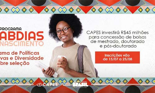 Capes abre inscrições para bolsas de programa de políticas afirmativas