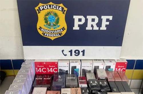 PRF apreende celulares e perfumes sem nota fiscal em Alagoas