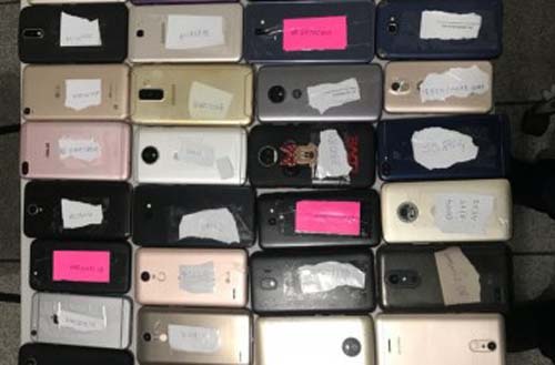Operação policial apreende mais de 40 celulares roubados