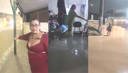 Forte chuva deixa diversos pontos de Manaus debaixo d’água