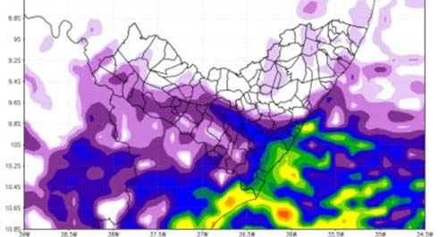 Chuvas deixam Alagoas em 'estado de atenção' até segunda-feira, alerta SEMARH